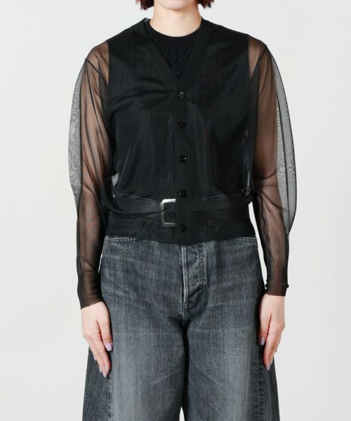 【HYKE(ハイク)】 SHEER SWEATER PONCHO サイズ2 HYKE(ハイク)】 SHEER SWEATER PONCHO｜PARIGOT ONLINE（パリゴ