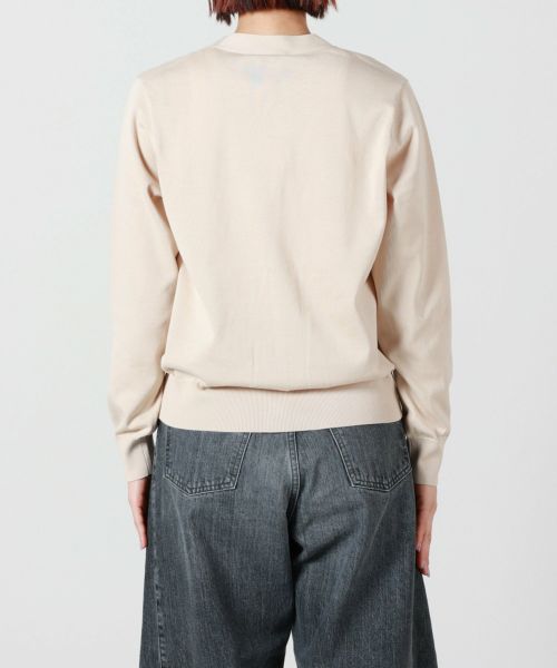 ハイク HYKE ニット 長袖カーディガン ベージュ HYKE(ハイク)】 SHEER SWEATER CARDIGAN｜PARIGOT ONLINE