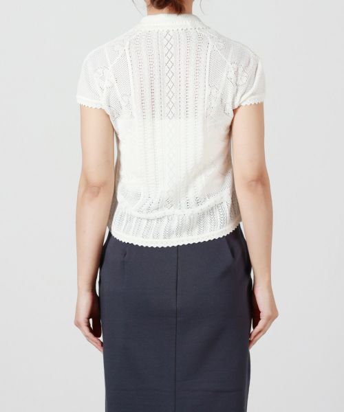 【美品】マメクロゴウチ Net Stripe tops ニット ラメ 人気 Mame Kurogouchi -20SS new collection- | Sumer梅田店