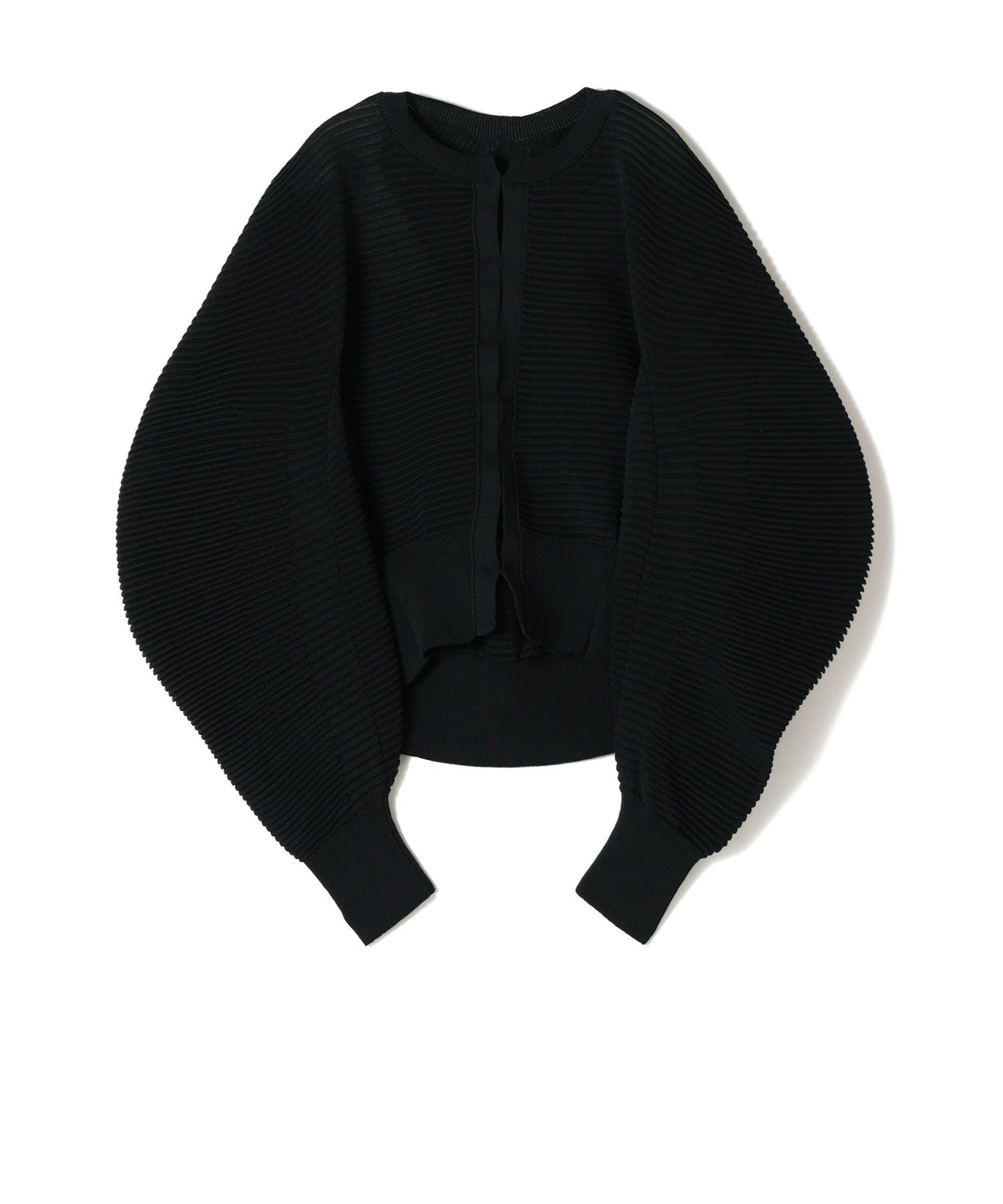 Mame Kurogouchi(マメ クロゴウチ)】 Curved Sleeve Knitted Cardigan 