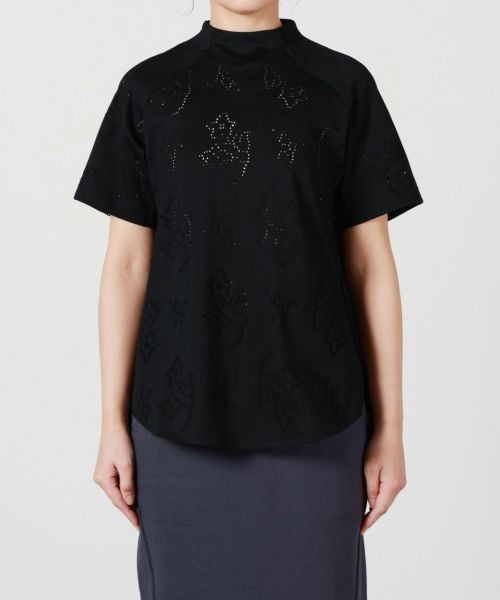 Eyelet Jersey Jacquard Top - white - Mame Kurogouchi