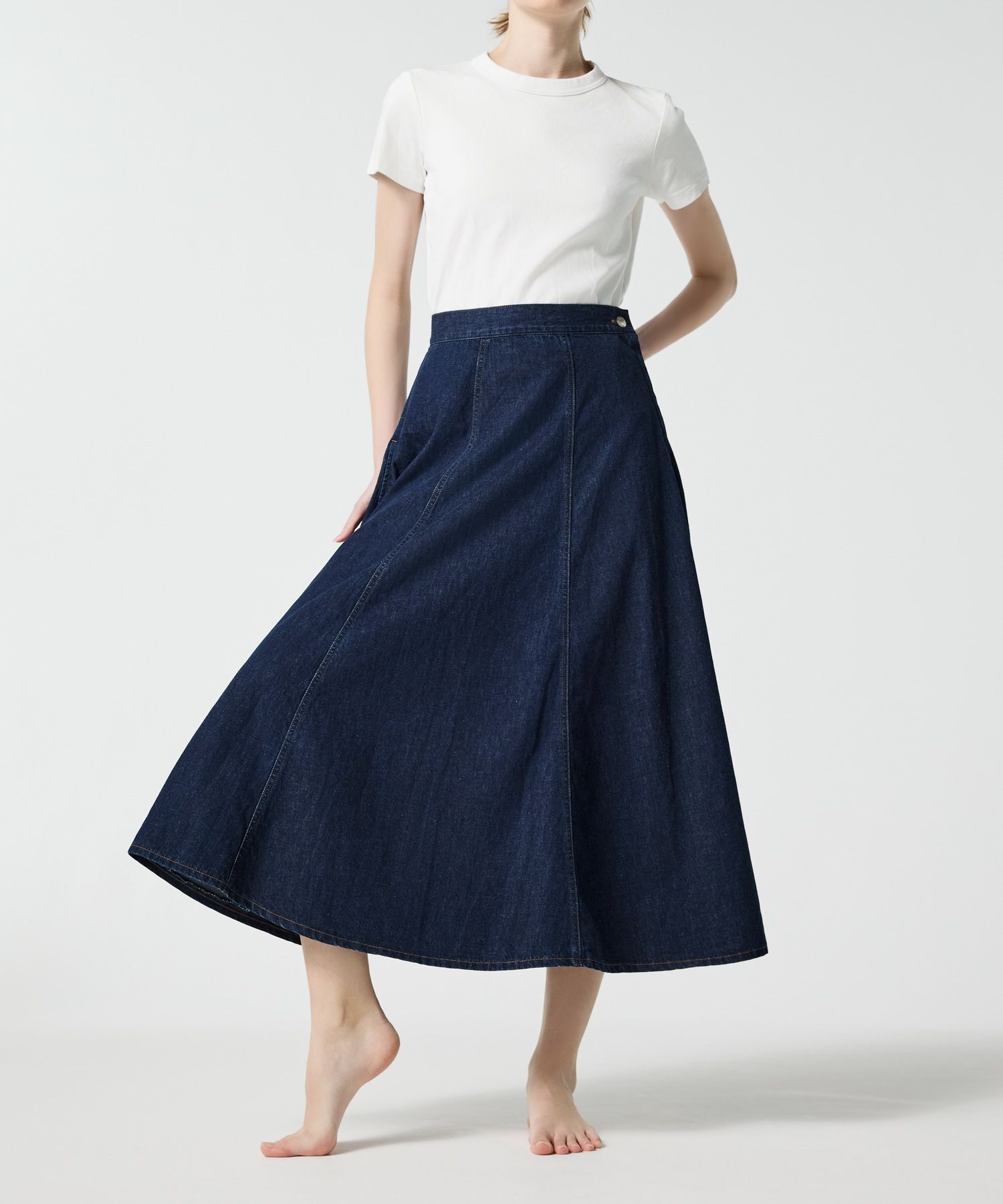 JAPAN DENIM(ジャパンデニム)】 LONG FLARE SKIRT｜PARIGOT ONLINE