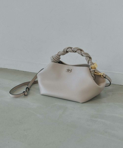 GANNI(ガニー)】 OYSTER GRAY SMALL GANNI BOU BAG｜PARIGOT