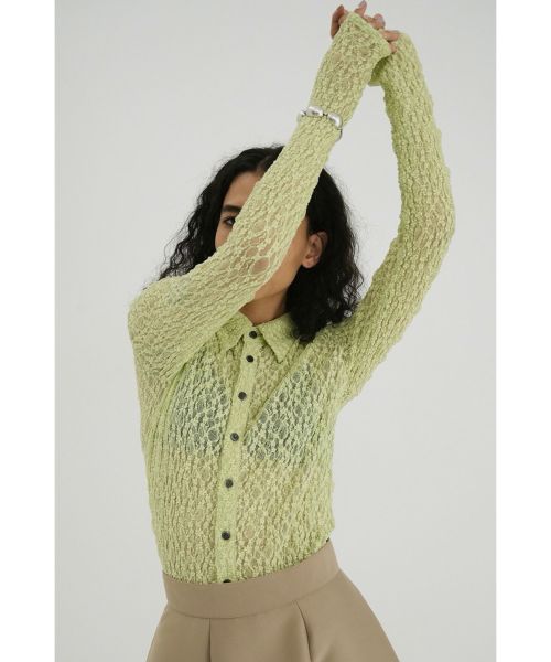 クラネ CLANE LADY LACE SHIRT （MINT） - ファッション通販