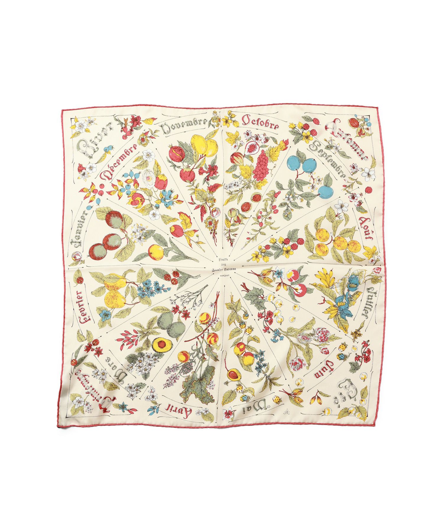 manipuri(マニプリ)】 ＜シルクスカーフ65＞シーズナルフルーツ