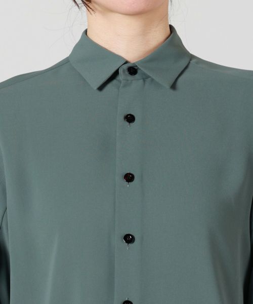 【HYKE】新品 - TA/P CROPPED SHIRT 25SS TA/P CROPPED SHIRT-TA/Pクロップドシャツ-HYKE（ハイク）通販