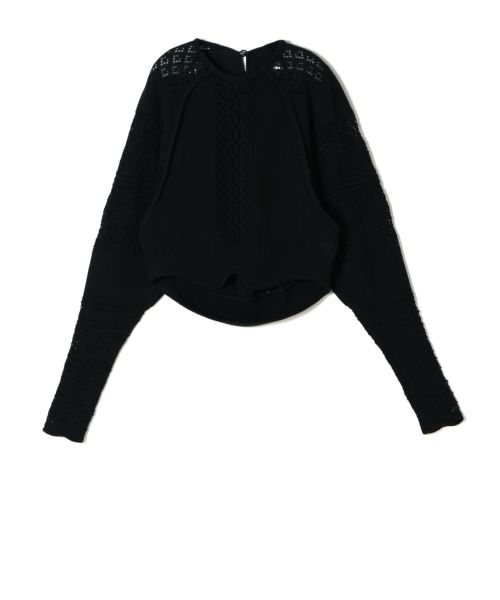 大人上品なおすすめコーデ クロゴウチ)】 Kurogouchi(マメ Mame Lace Top｜PARIGOT Knitted トップス