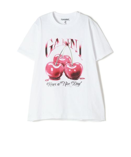 GANNI ガニー　tee GANNI ガニー 半袖 Tシャツ Basic Jersey Cherry Relaxed T