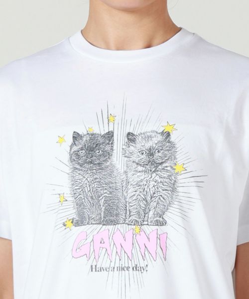 楽天市場】ガニー GANNI Tシャツ レディース ホワイト BRIGHT