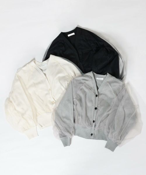 PARIGOT(パリゴ)】 チュールニットカーディガン｜PARIGOT ONLINE