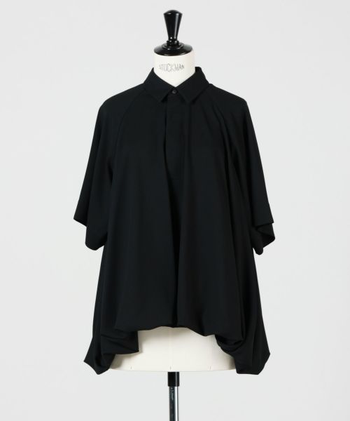 エンフォルド BALLOON HALF-SLEEVE BLOUSE ブラック ENFOLD(エンフォルド)】 BALLOON HALF-SLEEVE BLOUSE｜PARIGOT