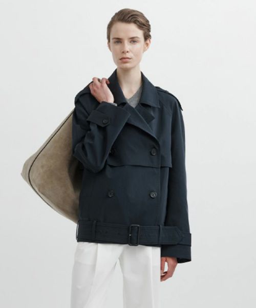 TOTEME◆Short cotton trench オーバーサイズ ショート トレンチ TOTEME◇Short cotton trench オーバーサイズ ショート トレンチ