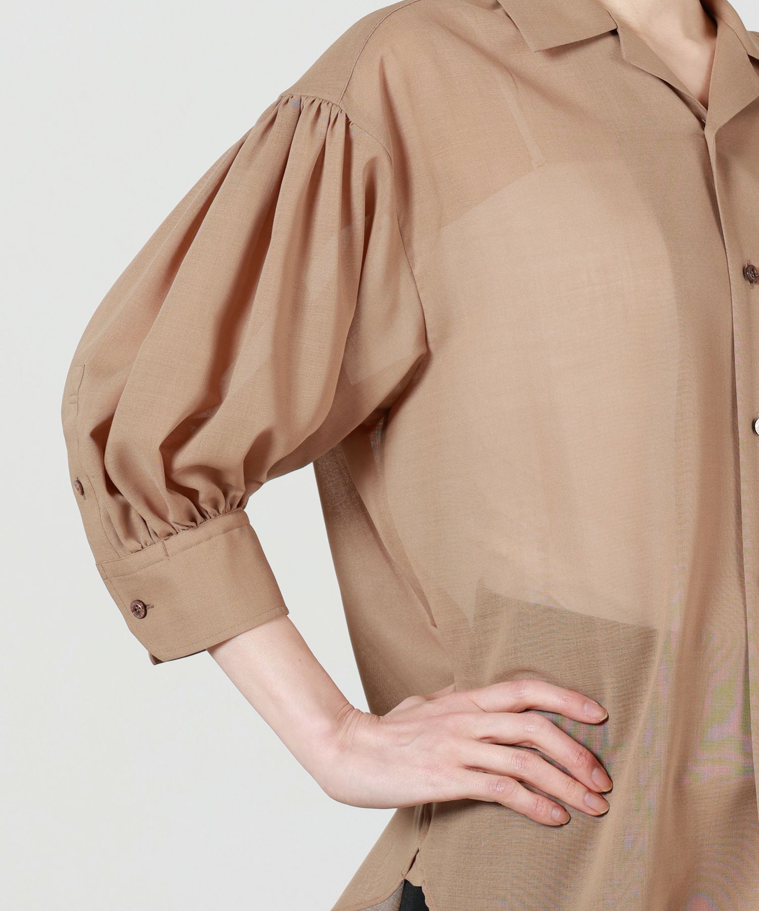 HYKE(ハイク)】 T/W VOILE BALLOON SLEEVE BLOUSE｜PARIGOT ONLINE
