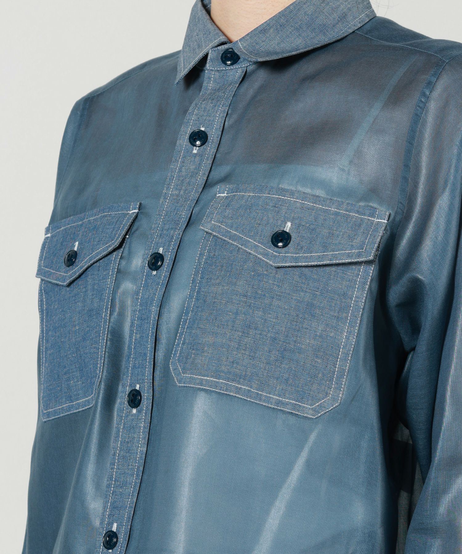HYKE(ハイク)】 SHEER CHAMBRAY SHIRT｜PARIGOT ONLINE（パリゴ 