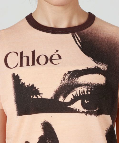 Chloe クロエ Tシャツ オーガニック コットン ジャージー ロゴ 121867.jpg