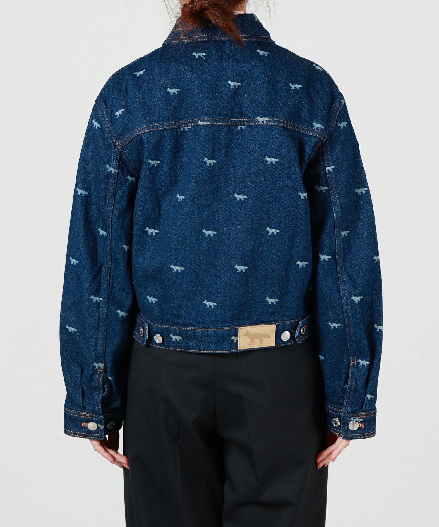 MAISON KITSUNE(メゾンキツネ)】 ジップ クロップド デニム ジャケット 