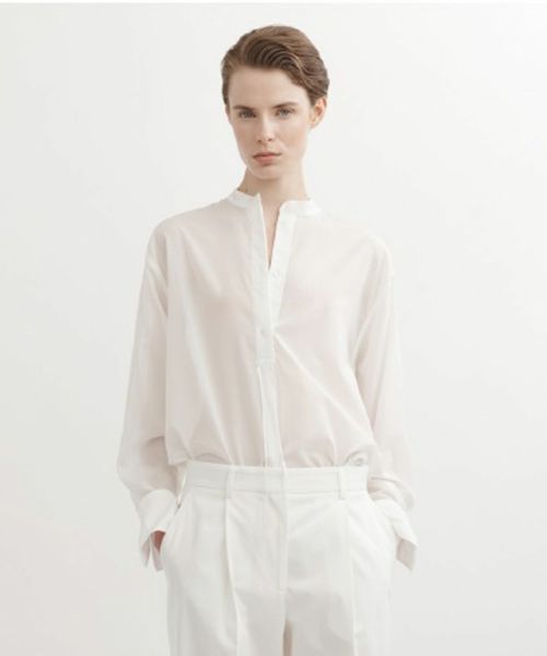 TOTEME(トーテム)】 Stand-collar shirt｜PARIGOT ONLINE