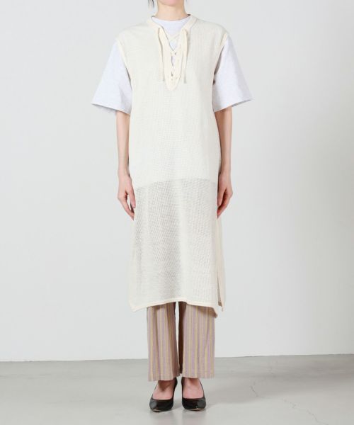 PHEENY(フィーニー)】 Basket mesh lace up dress｜PARIGOT