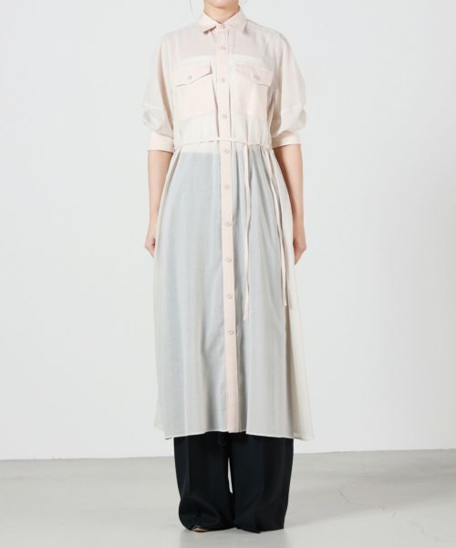 新品　HYKEハイク　SHEER TWILL DRESS ブラック2 SHEER TWILL DRESS – HYKE ONLINE STORE