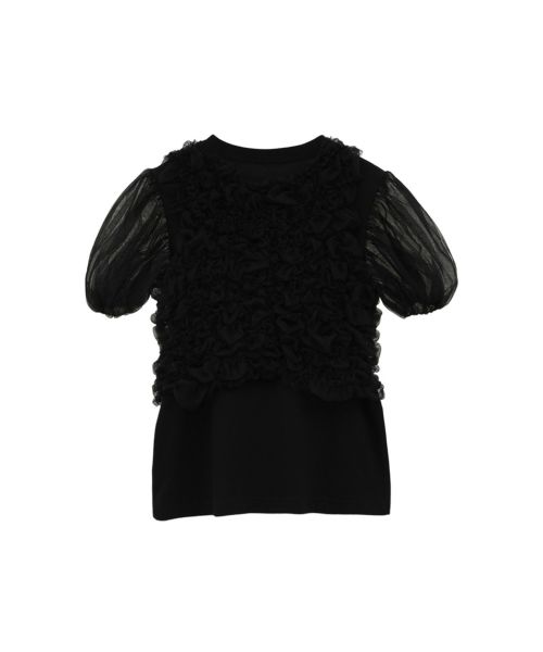 CLANE TULLE VEST LAYERED TOPS（Tシャツ/カットソー）｜CLANE