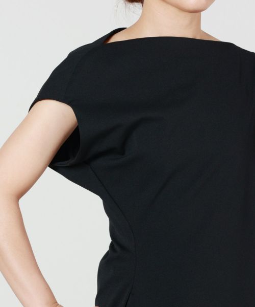 ワンピース Double Jersey Asymmetric Dress - black Double Jersey Asymmetric Dress - black