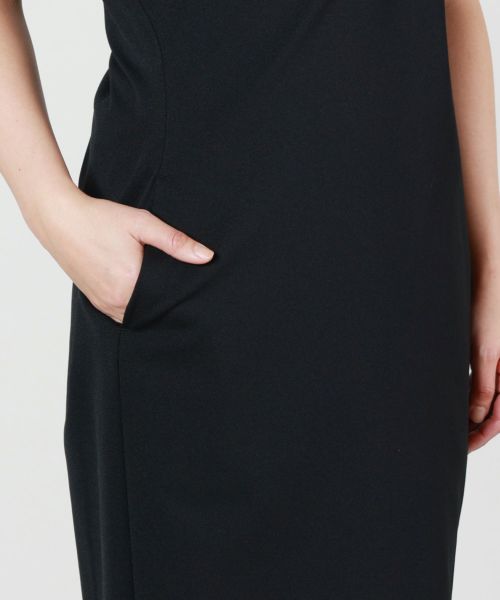 ワンピース Double Jersey Asymmetric Dress - black Double Jersey Asymmetric Dress - black