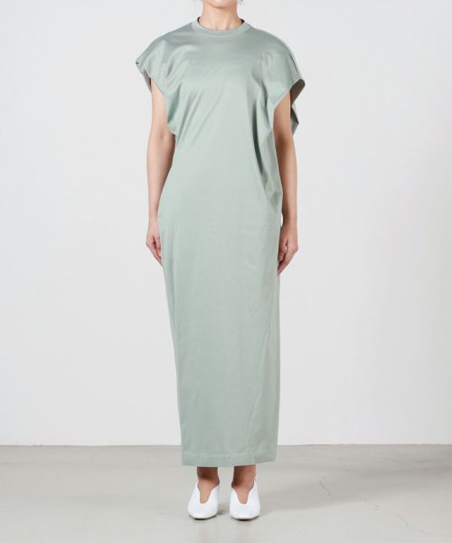 マメクロゴウチ　Cotton Jersey Asymmetric Dress Cotton Jersey Asymmetric Dress
