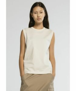 新品　CINOH チノ　プリーツシャツ 1枚2役ノースリーブ&半袖　白 CINOH/チノ】別注 SHEER HALF SLEEVE SHIRT/シアーハーフ