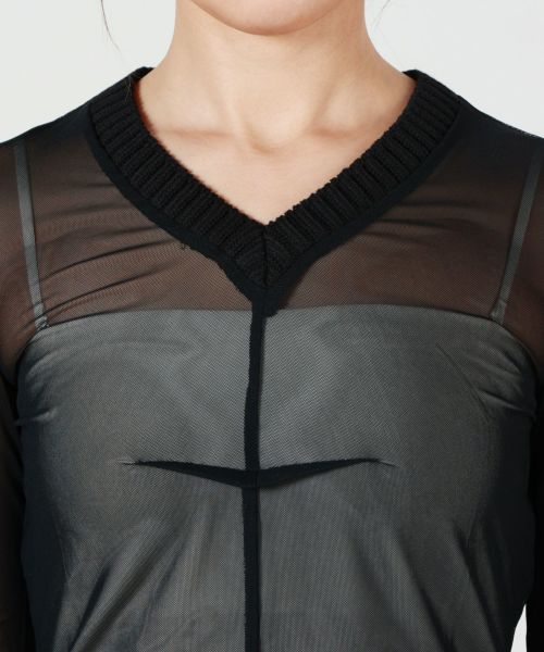 【Maison Margielaマルジェラ】シースルー長袖シャツ Maison Margielaマルジェラ】シースルー長袖シャツ