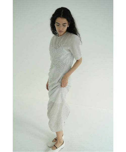 CLANE - ランダムシャーリングワンピース - RANDOM SHIRRING