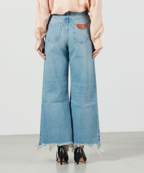 デニム・ジーパン Chloe Blue Wool Pants Chloe Blue Wool Pants (Chloe/デニム・ジーパン) BLUE WOOL