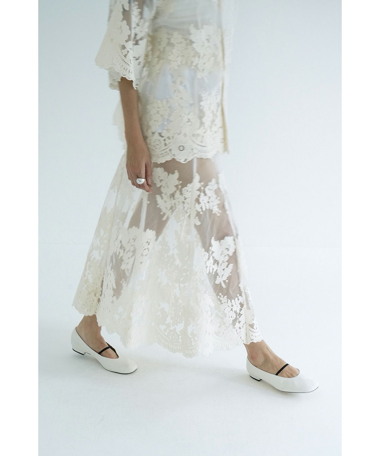 CLANE(クラネ)】 SHEER FLOWER LACE SKIRT｜PARIGOT ONLINE（パリゴ 