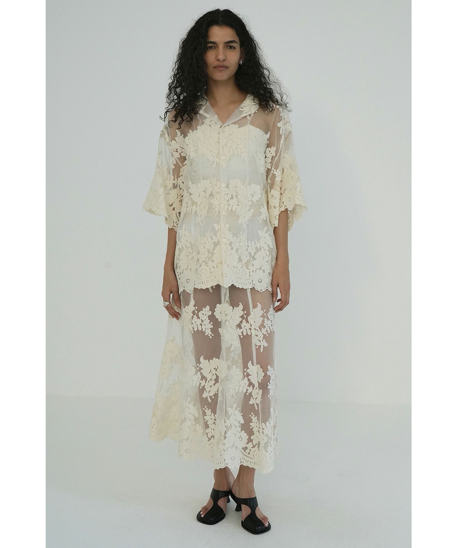 CLANE(クラネ)】 SHEER FLOWER LACE SKIRT｜PARIGOT ONLINE（パリゴ 