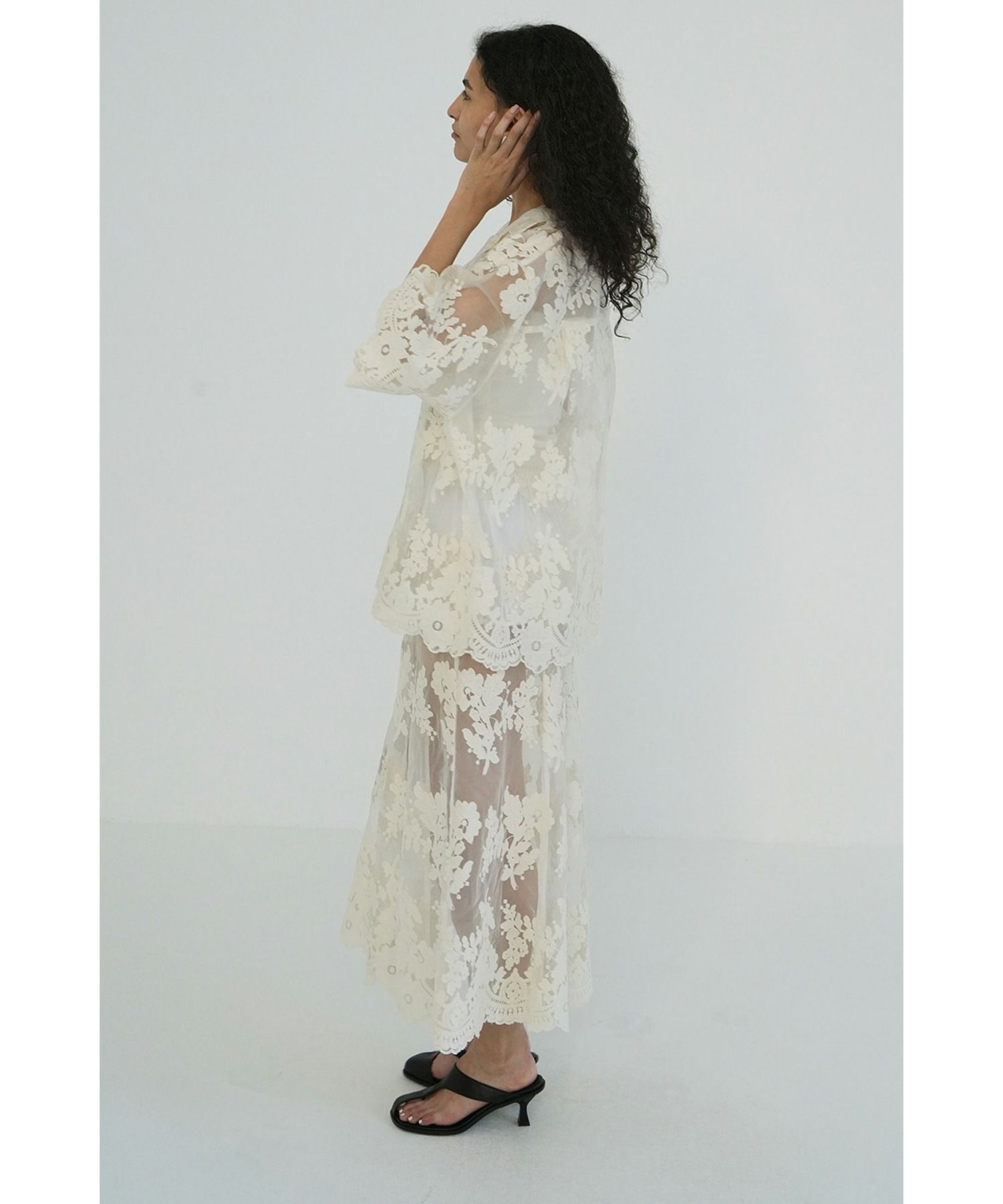 CLANE(クラネ)】 SHEER FLOWER LACE SKIRT｜PARIGOT ONLINE（パリゴ 