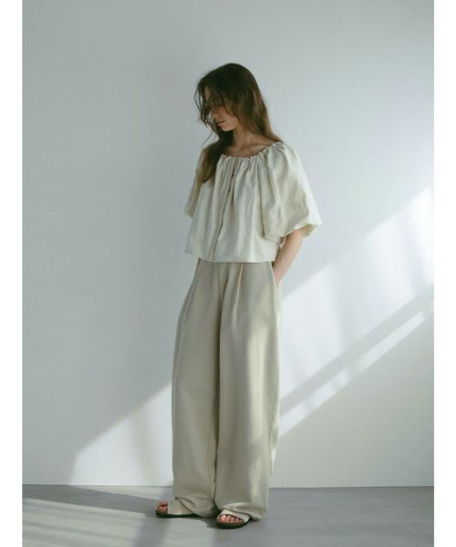 バルーンスリーブショートトップス(F IVORY): トップス │ ETRE