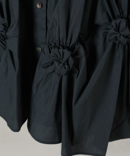 25SS】ENFOLD エンフォルド / CIRCLE SHIRRING SHIRT / シャツ