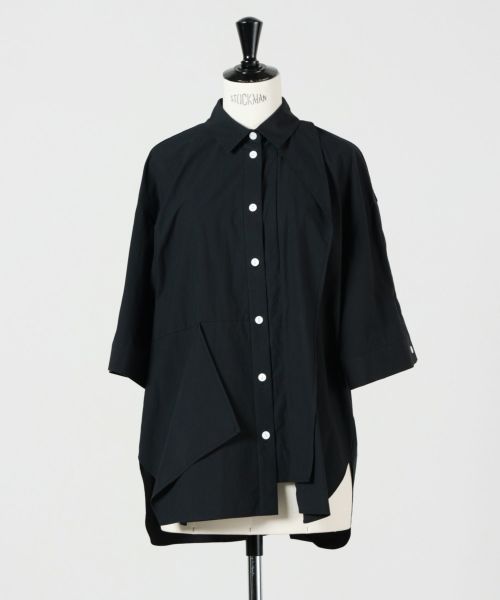 ENFOLD(エンフォルド)】 LAYERED HALF‐SLEEVES SHIRT｜PARIGOT