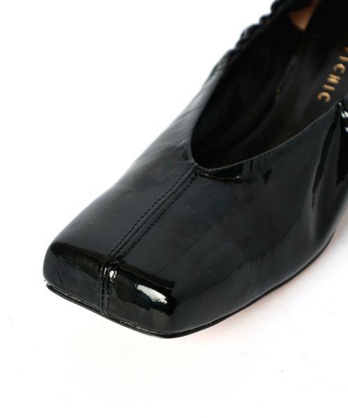 【美品】PIPPICHIC パンプス23CM BLACK PIPPICHIC 「PIPPICHIC」 オープントゥパンプス 7 ブラック