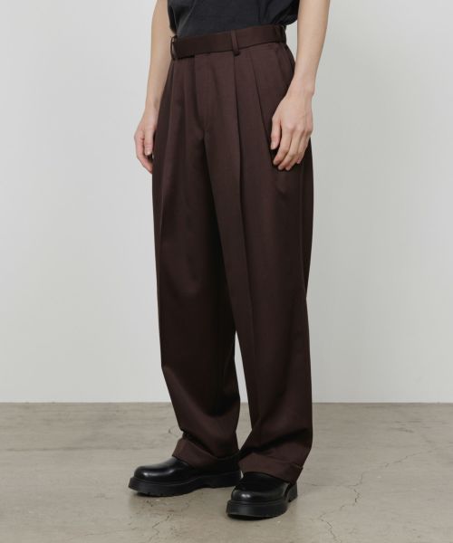 MARKAWARE(マーカウェア)】 Double Pleated Classic Wide Trousers