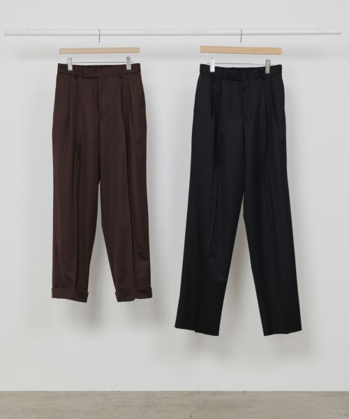 MARKAWARE CLASSIC WIDE TROUSERS 1 ネイビー MARKAWARE(マーカウェア)】 Double Pleated Classic Wide
