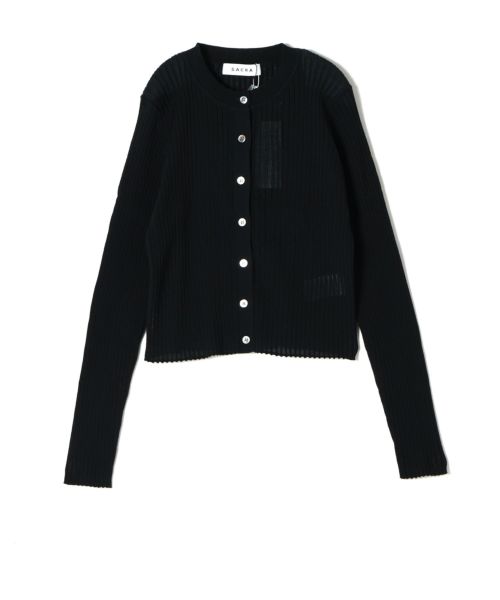 SACRA(サクラ)】 CO/NY FINE TWIST RIB CARDIGAN|PARIGOT SACRA(サクラ)】 CO/NY FINE TWIST RIB CARDIGAN|PARIGOT