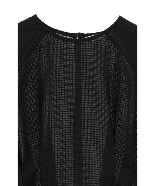 【即日発送】CLANE SHEER PLAID VOLUME SLEEVE 1 CLANE クラネ “SHEER PLAID VOLUME SLEEVE TOPS” シアープ