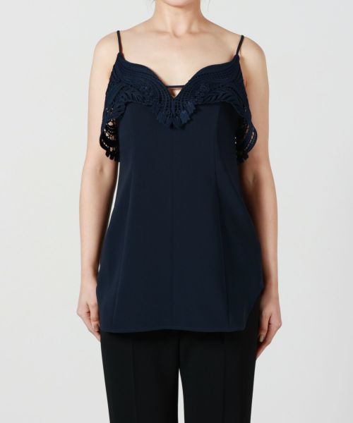 Mame Kurogouchi(マメ クロゴウチ)】 Embroidered Camisole Top Mame Kurogouchi(マメ クロゴウチ)】 Embroidered Camisole Top