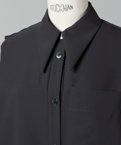 25SS】ENFOLD エンフォルド / NO-SLEEVES LONG SHIRT / シャツ