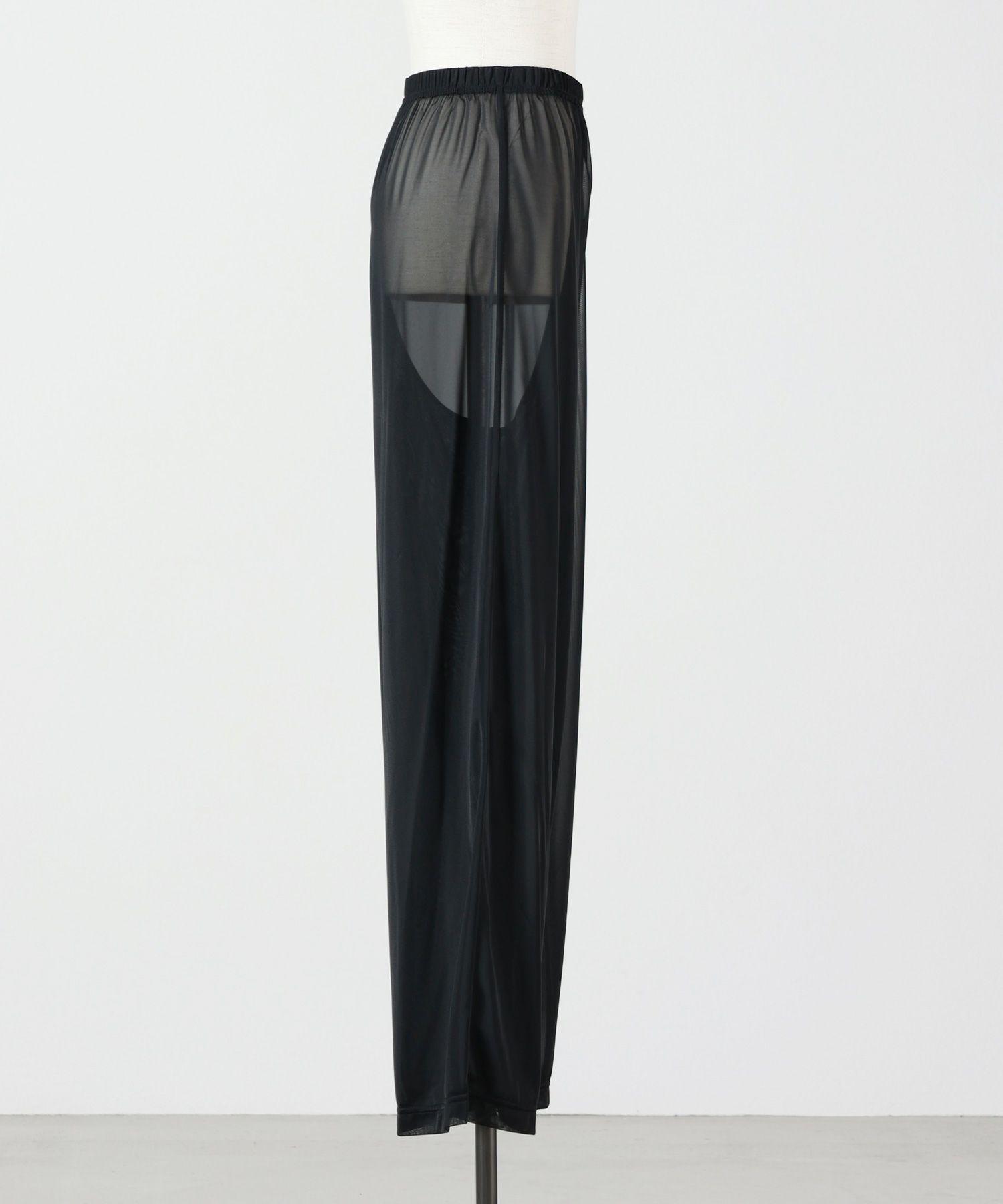 ENFOLD 25ss】SHEER LAYERED PANTS black 