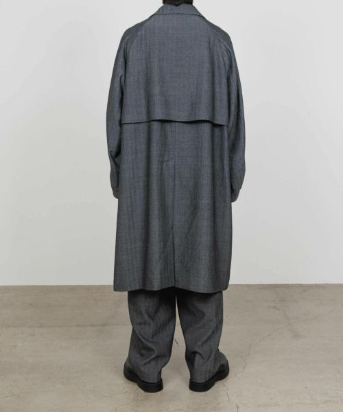 marka(マーカ)】 RAGLAN SLEEVE COAT -TUMBLED WOOL SERGE