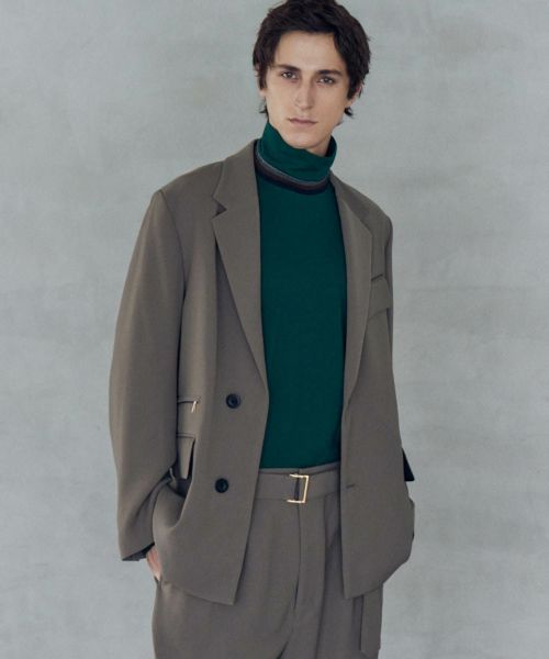CULLNI(クルニ)】 Double Cloth Twill Zip Pcket Tailored