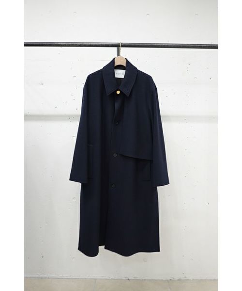 kolor ニット襟 ネイビー ステンカラーコート Perfect Suit FActory ステンカラーコート コート TRIZAR「TOKYO