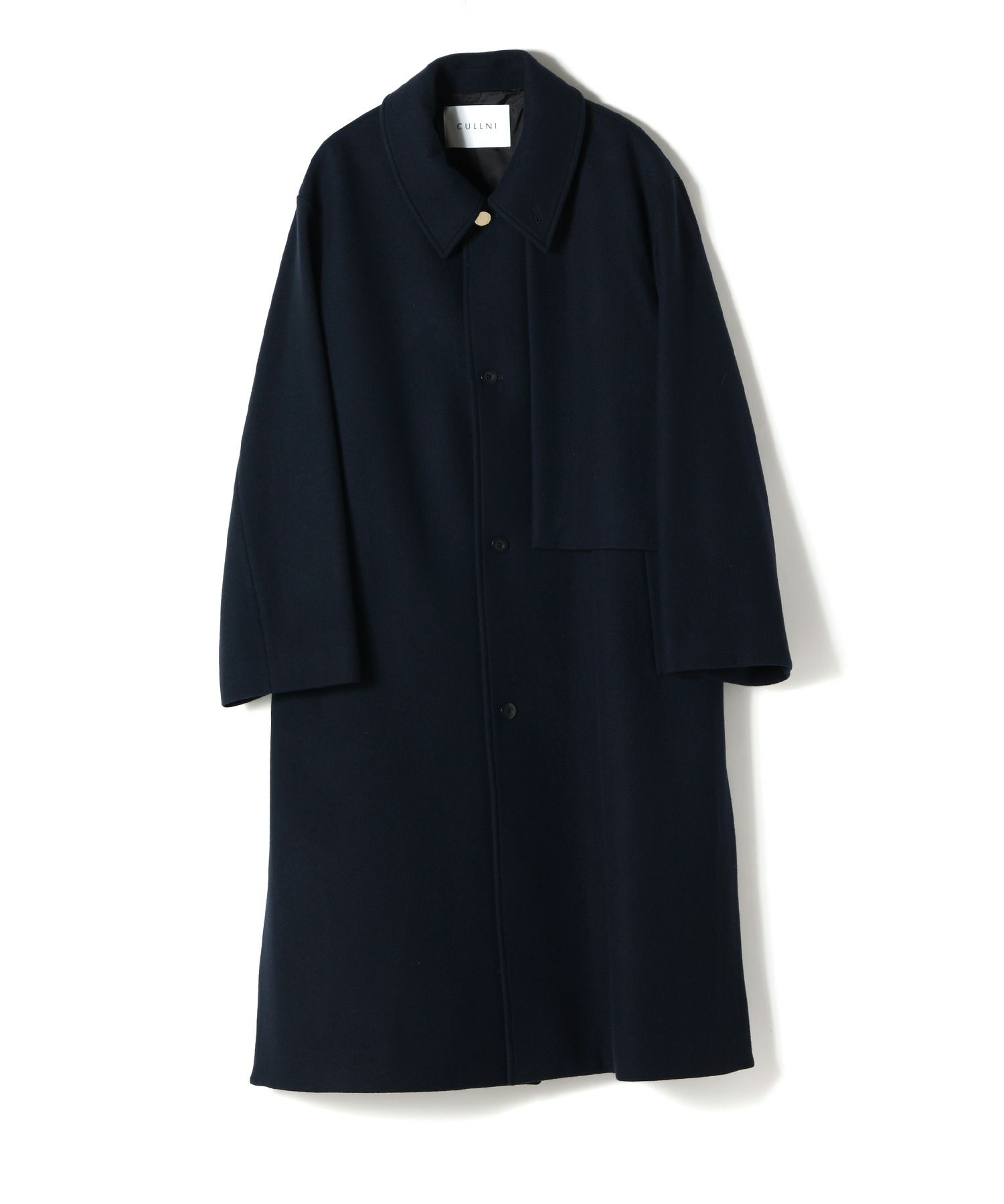 CULLNI(クルニ)】 Lamb Wool Melton Layerd Long Coat｜PARIGOT ONLINE