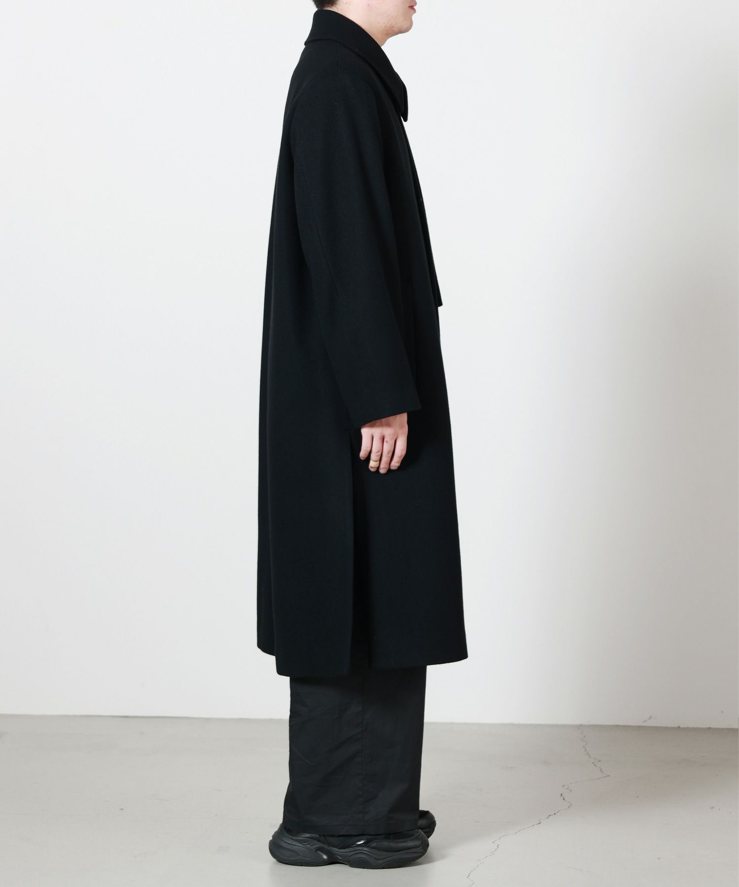 CULLNI(クルニ)】 Lamb Wool Melton Layerd Long Coat｜PARIGOT ONLINE